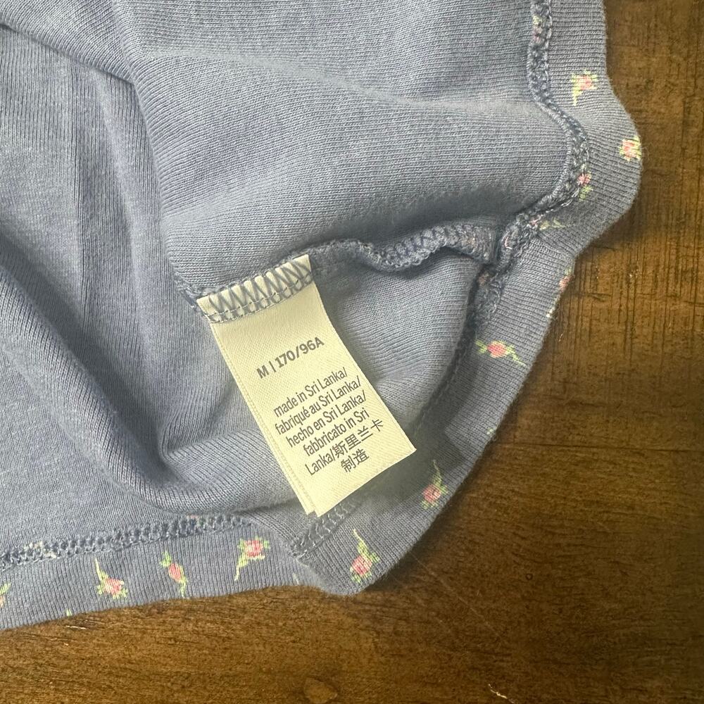 Victoria’s Secret PINK Y2K Baby Tank Blue Floral Cotton Cami M - Picture 4 of 6
